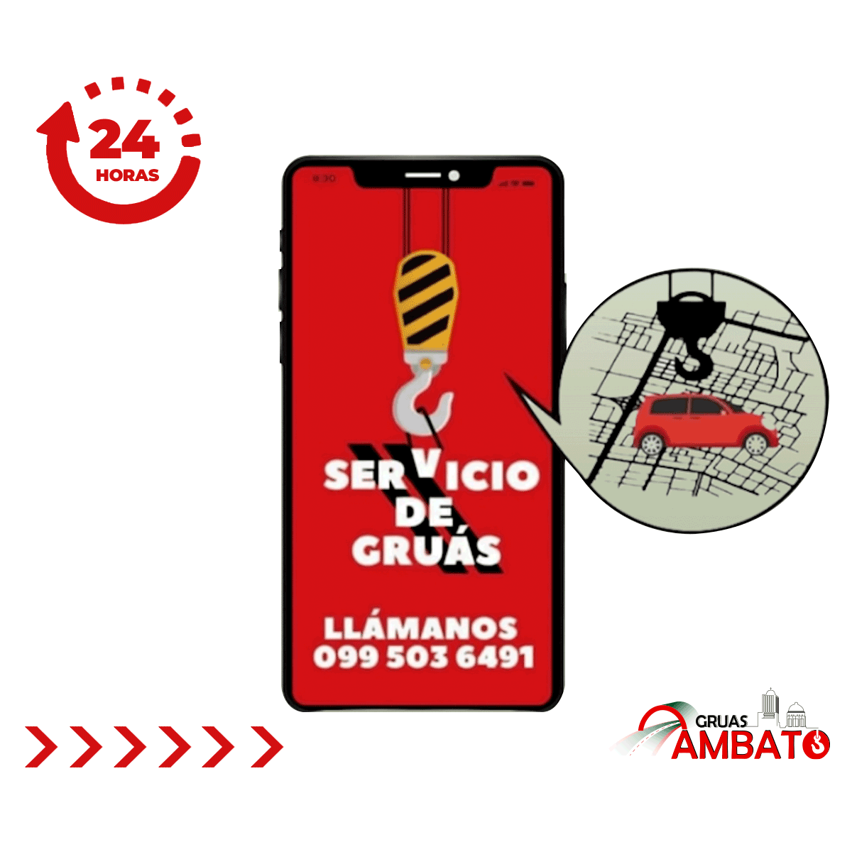 Servicio 24 / 7 integral de grúas en Tungurahua, Ambato y todo el Ecuador